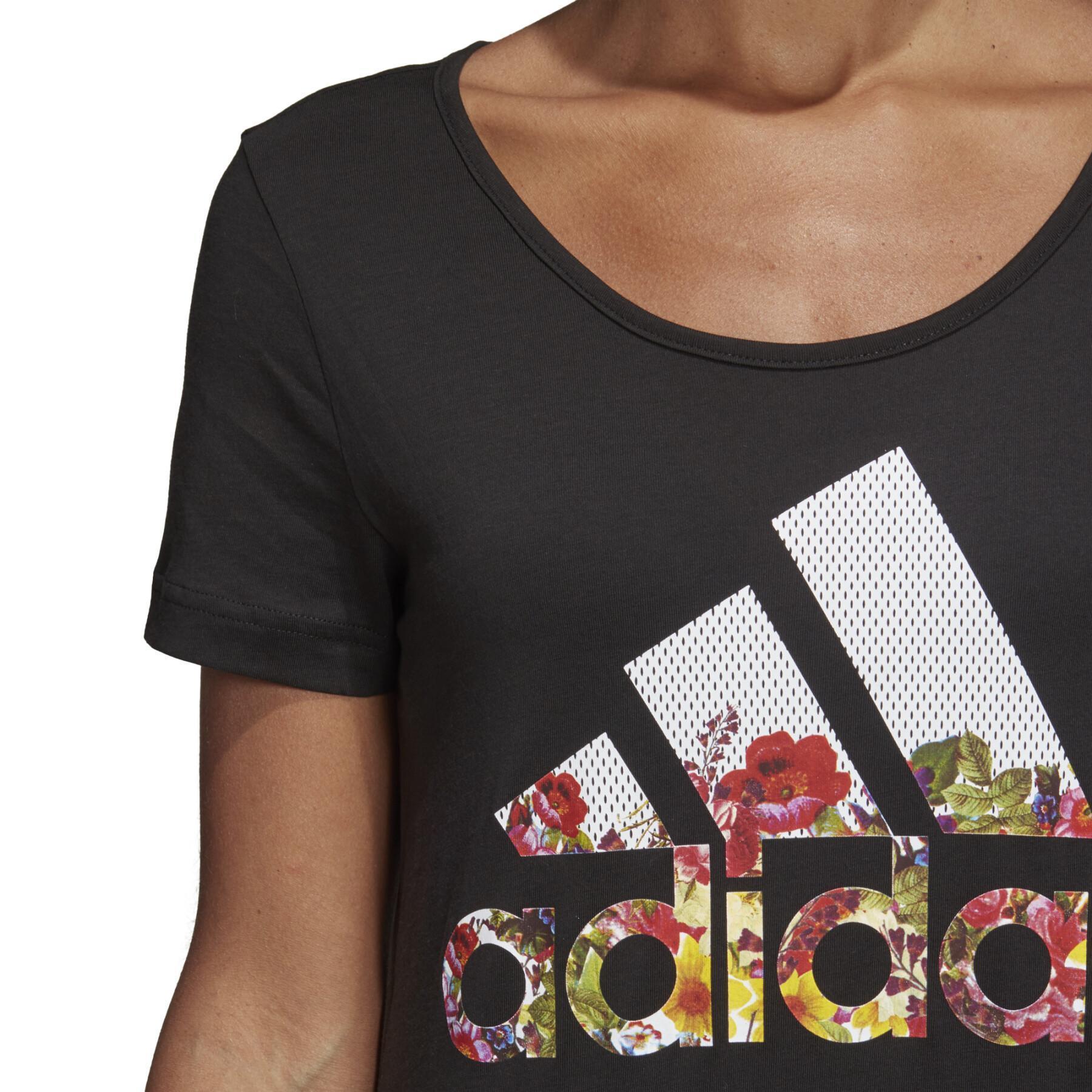 Women's T-shirt adidas Badge of Sport Flower