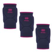 Set of 3 pairs of knee pads Errea Ayuara Bleu marine/Rose