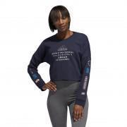 Sweatshirt woman adidas Global citizen Cropped